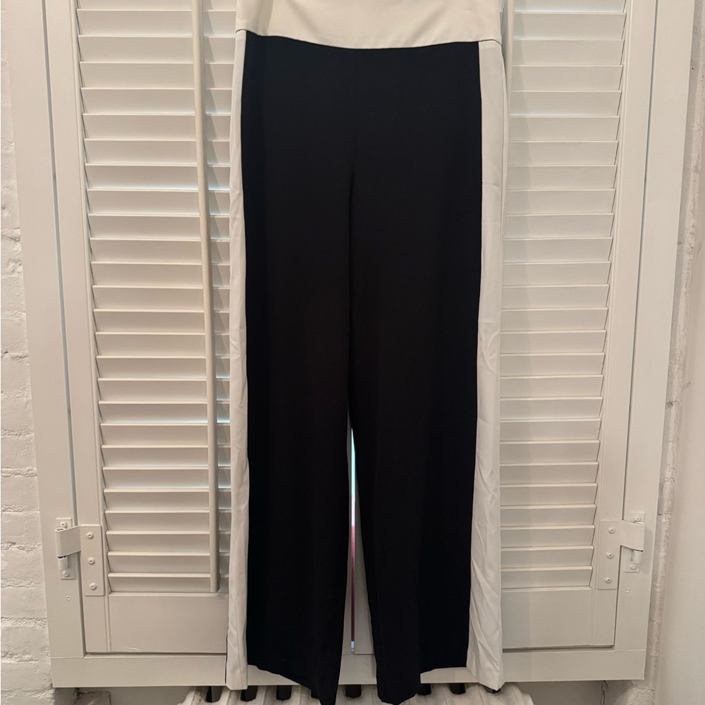 New York & Company Black and White Straight-Leg Pants